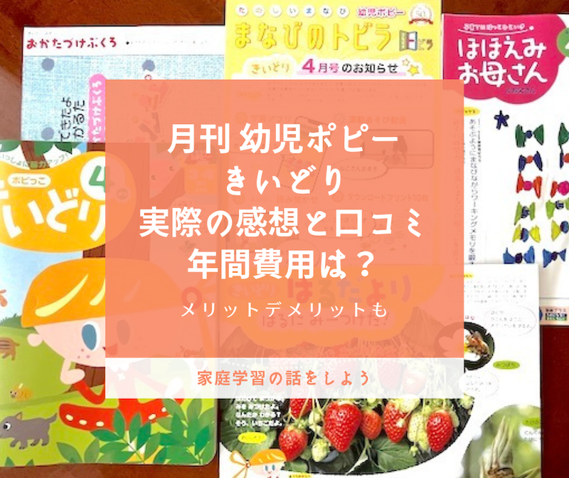 幼児ポピー きいどり 嫌い 口コミ 年間費用